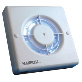MANROSE XF100T 15W BATHROOM EXTRACTOR FAN WITH TIMER WHITE 240V