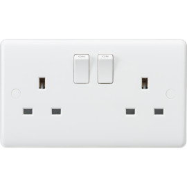 Knightsbridge 13A 2G DP Switched Socket with Twin Earths - ASTA Approved CU9000