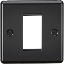 Knightsbridge 1G Modular Faceplate - Matt Black CL1GMB