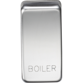 Knightsbridge Switch cover "marked BOILER" - polished chrome GDBOILPC