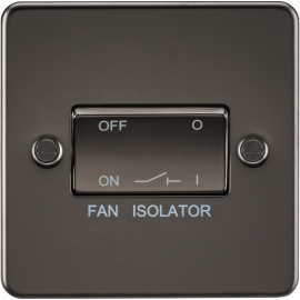 Knightsbridge 10AX Fan Isolator Switch - Gunmetal FP1100GM