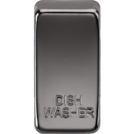 Knightsbridge Switch cover "marked DISHWASHER" - black nickel GDDISHBN