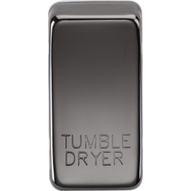 Knightsbridge Switch cover "marked TUMBLE DRYER" - black nickel GDDRYBN