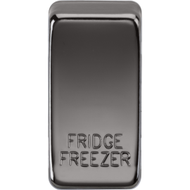 Knightsbridge Switch cover "marked FRIDGE FREEZER" - black nickel GDFRIDBN