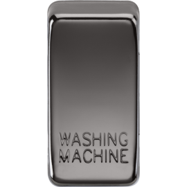 Knightsbridge Switch cover "marked WASHING MACHINE" - black nickel GDWASHBN