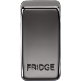 Knightsbridge Switch cover "marked FRIDGE" - black nickel GDFRIDGEBN