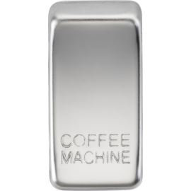 Knightsbridge Switch cover "marked COFFEE MACHINE" - polished chrome GDCOFFPC