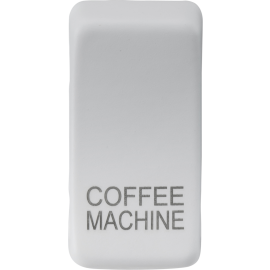 Knightsbridge Switch cover "marked COFFEE MACHINE" - matt white GDCOFFMW