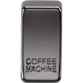 Knightsbridge Switch cover "marked COFFEE MACHINE" - black nickel GDCOFFBN