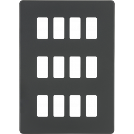 Screwless 12G grid faceplate - anthracite GDSF012AT