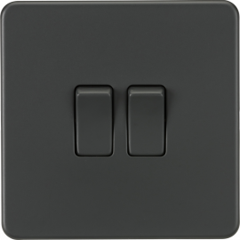 Screwless 10AX 2G 2-Way Switch Anthracite SF3000AT