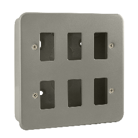 6 Gang GridPro Frontplate & Back Box CL20506
