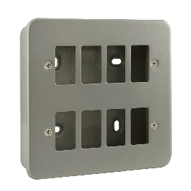 8 Gang GridPro Frontplate & Back Box CL20508