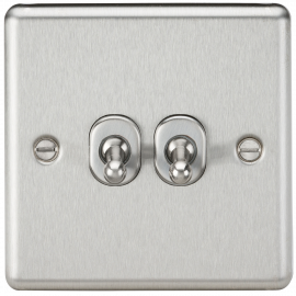 10A 2G 2 Way Toggle Switch-Rounded-CLTOG2BC-Knightsbridge