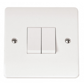 Scolmore 2-GANG 2-WAY 10A PLATE SWITCH-CMA012