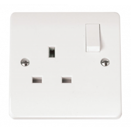 Scolmore 1-GANG DOUBLE POLE 13A SOCKET OUTLET SWI-CMA035