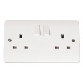 Scolmore 13A DP SWITCHED SOCKET WITH CLEAN EARTH-CMA037