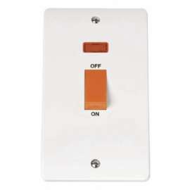Scolmore 2-GANG45A D/P SWITCH WITH NEON-CMA203