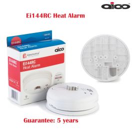 Aico Ei144E Easi-fit Heat Alarm 230V + 9V Alkaline Battery Back-up