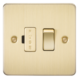 Knightsbridge 13A Switched Fused Spur Unit - Brushed Brass FP6300BB