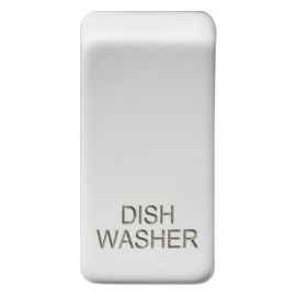 Switch cover "marked DISHWASHER"-GDDISH-Knightsbridge-Matt  White GDDISHMW
