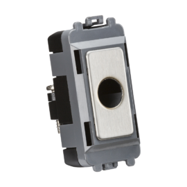 Knightsbridge Flex outlet module (up to 10mm)  Brushed chrome GDM012BC