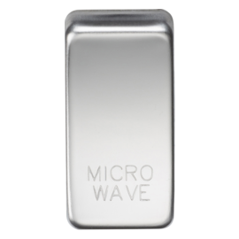 Switch cover "marked MICROWAVE"-GDMICRO-Knightsbridge-Polished Chrome GDMICROPC