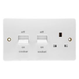 MK 45A DP Cooker Switch And Socket White K5060WHI