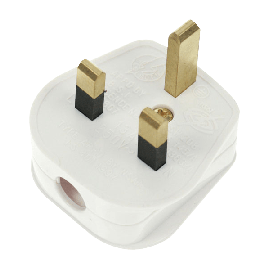 Scolmore 13A Resilient Plug Top (13A Fused) Fast Grip White PA301