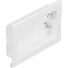 Univolt 2 Gang Outlet boxes for switches and sockets for clip-on mounting on maxi trunking profile MIB 120/150 WH