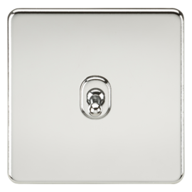 Screwless 10A 1G Intermediate Toggle Switch-SF12TOGPC-Knightsbridge-Polished Chrome
