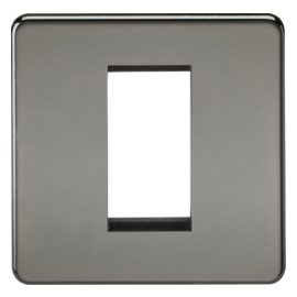 Screwless 1G Modular Faceplate-SF1G-Knightsbridge-Black Nickel