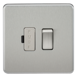 Screwless 13A Switched Fused Spur Unit-SF6300BC-Knightsbridge-Brushed chome