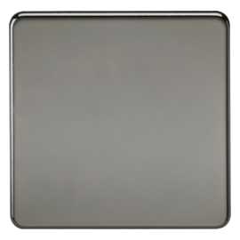 Screwless 1G Blanking Plate-SF8350-Knightsbridge-Black Nickel