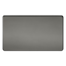 Screwless 2G Blanking Plate-SF8360-Knightsbridge-Black Nickel