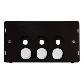 SIN 3 GANG DOUBLE DIMMER PLATE INSERT-SIN143PL-Scolmore