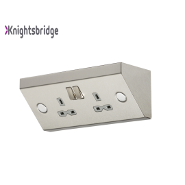 Knightsbridge SKR008 13A 2G Under Cabinet Mounting DP Switched Socket 