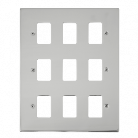 GRIDPRO 9 GANG DECO PLATE-VP**20509-Scolmore