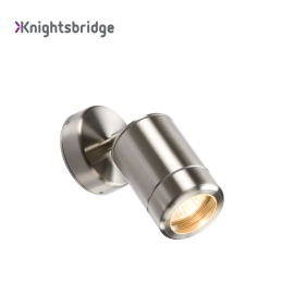 Knightsbridge 35W Single Stainless Steel Adjustable Wall Light - WALL3