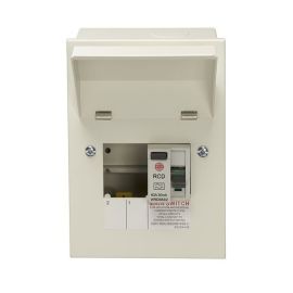 Wylex NM 2 Way 63A 30mA Type-A RCD-Only Metal Flexible Consumer Unit NMRS206/63A 