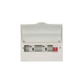 Wylex NM 7 Way (2+3+2) 2x80A 30mA Type-A RCCB 100A Main Switch Fixed High Integrity Consumer Unit NMRS23206LA 