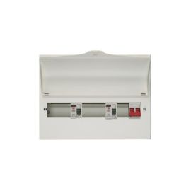 Wylex NM 10 Way (4+4+2) 2x80A 30mA Type-A RCCB 100A Main Switch Fixed High Integrity Consumer Unit NMRS44206LA 