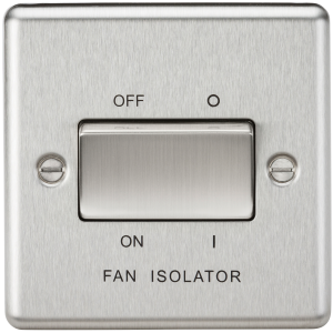 10a 3 Pole Fan Isolator Switch Rounded Edge Cl11bc Knightsbridge